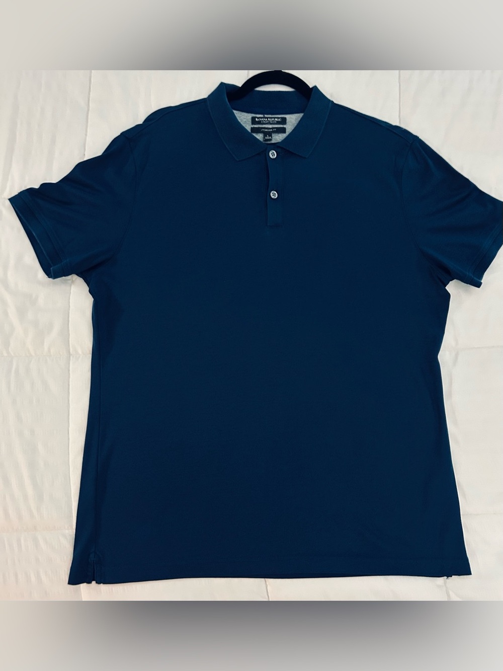 Banana Republic Luxury Touch Size Large Standard Fit  Navy Polo Shirt